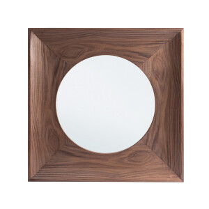 Oglinda perete lemn maro Chervil 115x7x115h