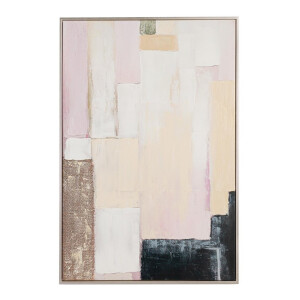 Tablou decorativ pictat manual canvas abstract Meldert 80x3,8x120h