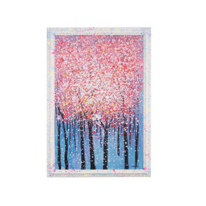 Tablou decorativ cu rama abstract pictat manual canvas Spotty 118x5x168h