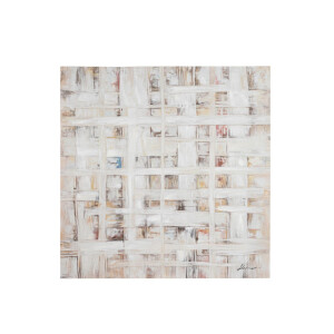 Tablou decorativ abstract pictat manual canvas Texture 140x3,5x140h