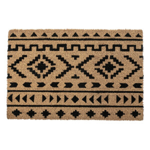 Covoras intrare casa cauciuc si fibre cocos Tribal 40x60 cm