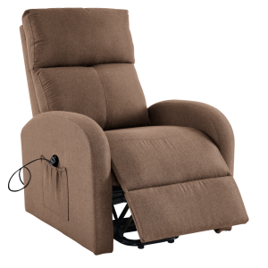 Fotoliu de relaxare pozitionabil maro Neris 72x90-161x86-105 cm 
