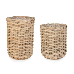 Set 2 cosuri ratan natur Jefri 50x65 cm, 65x80 cm