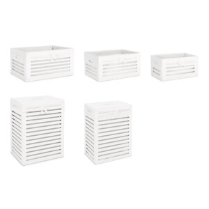 Set 2 cosuri rufe, 3 cosuri depozitare Isra 30x20x15h; 35x25x17h; 40x30x20h; 35x25x41h; 40x30x51h