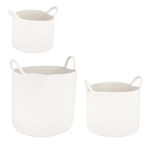Set 3 cosuri depozitare Candor Ø28x21h; ø36x28h; ø40x39h