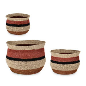 Set 3 cosuri iarba mare multicolora Waylon 25x20 cm, 30x25 cm, 39x34 cm