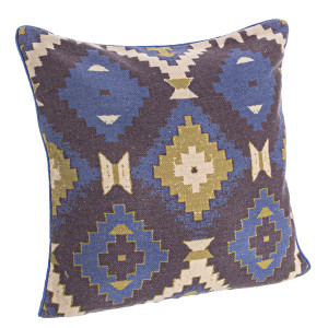 Perna decorativa bumbac Blue 45 cm x 45 cm