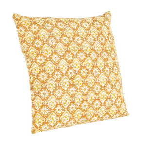 Set 4 perne decorative bumbac alb maro Arles 45x45 cm