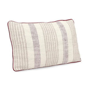 Set 2 perne decorative bumbac bordeaux bej Morgan 50x30 cm