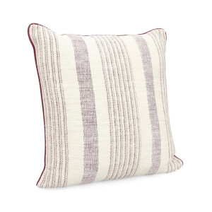 Set 2 perne decorative bumbac bordeaux bej Morgan 45x45 cm
