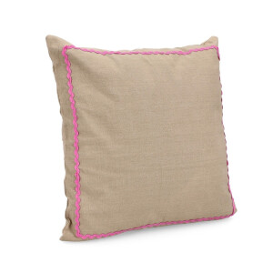 Set 2 perne decorative bumbac maro roz Polly 45x45 cm