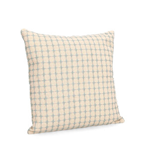Set 2 perne decorative bumbac bej albastru Lorcan 45x45 cm