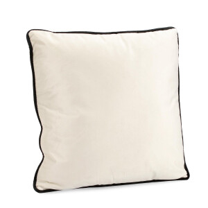 Set 5 perne decorative textil ivoire negru Shayla 45x45 cm