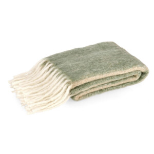 Patura textil verde alb Anouq 130x170 cm