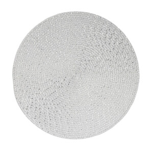 Set 4 suporturi farfurii polipropilena argintie Wildon Ø38 cm