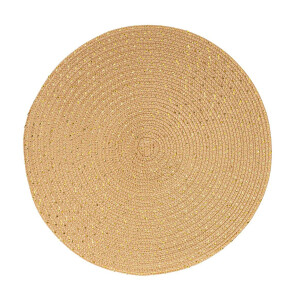 Set 4 suporturi farfurii polipropilena aurie Wildon Ø38 cm