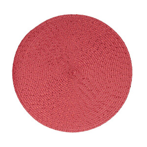 Set 4 suporturi farfurii polipropilena rosie Wildon Ø38 cm