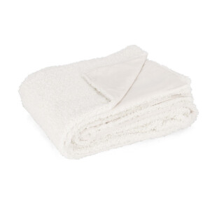 Patura textil alb buclat Champery 130x170 cm
