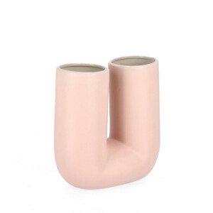 Vaza flori piatra roz Var 19.5x8.5x21h