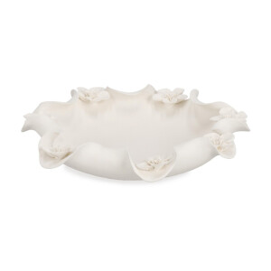 Bol decorativ ceramica alba Minde Ø32x7h