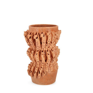 Vaza flori teracota maro Tomar Ø20x31h