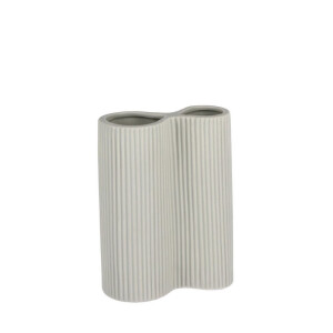 Vaza flori portelan gri Vivy 12x6x16h