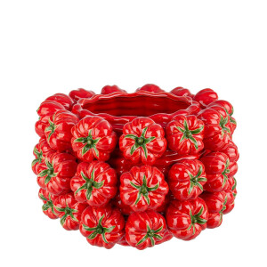 Vaza flori ceramica rosie verde 33.5x32x22 cm
