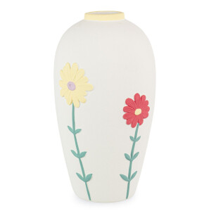 Vaza flori portelan multicolora 14.6x26.6 cm