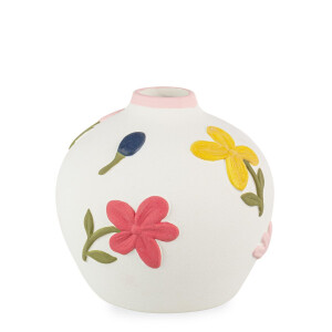 Vaza flori portelan multicolora Floryn 15.8x14.5 cm