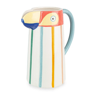 Carafa decorativa ceramica multicolora Toucan 21x12,8x23,5h