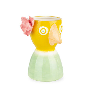Vaza flori ceramica multicolora Birdie 12x11,4x16,5h
