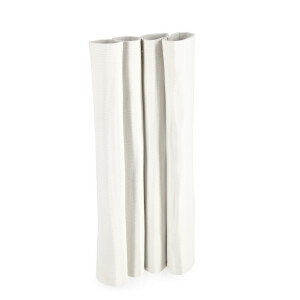 Vaza flori ceramica alba Reiko 15x8x33h