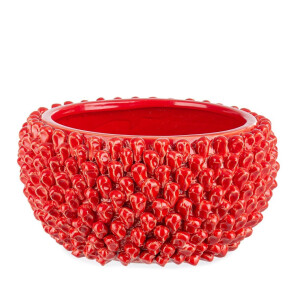 Vaza flori ceramica rosie Pinecone Ø31x16,5h