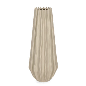 Vaza flori ceramica bej Eldar Ø12,5x33h