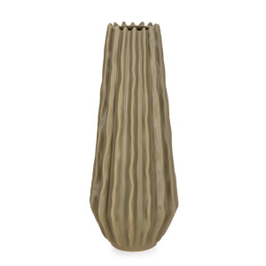 Vaza flori ceramica taupe Eldar Ø12,5x33h