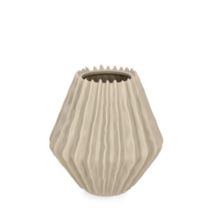 Vaza flori ceramica bej Eldar Ø18,5x20h