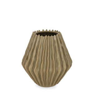 Vaza flori ceramica taupe Eldar Ø18,5x20h