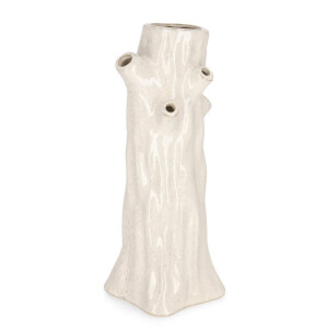 Vaza flori ceramica alba Trunchi Copac 15x14x37h