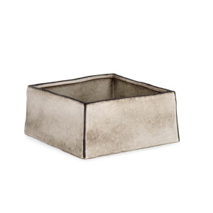 Vaza flori piatra alba maro Nikos 23,5x23,5x10,5h