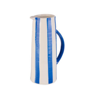 Carafa decorativa portelan alb albastru Joly 15,8x11,2x27,6h