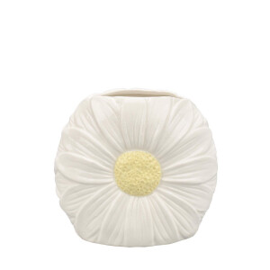 Vaza flori ceramica alba galbena Florysia 14,30x8x13h