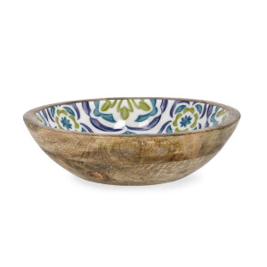 Bol lemn mango email Majolicas Ø24x9,5h