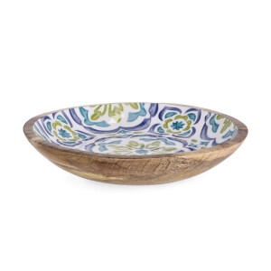 Bol lemn mango email Majolicas Ø38x6,5h