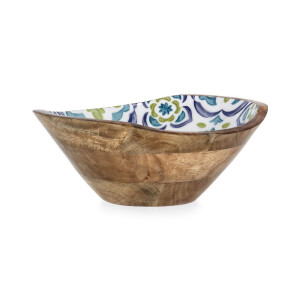 Bol lemn mango email Majolicas 24x20x9,5h