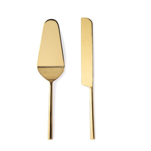 Set 2 tacamuri servire desert otel auriu Hestia 6x26h; 2,5x27h