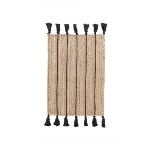 Covor iuta natur negru Jalaja 60x90 cm