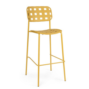 Set 4 scaune bar otel ocru Clover 52x45x109 cm