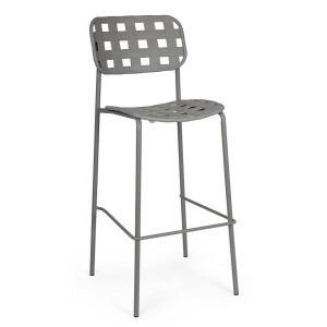 Set 4 scaune bar otel gri Clover 52x45x109 cm