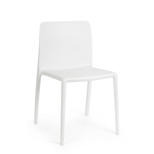Set 4 scaune polipropilena alba Chloris 50.5x42x82 cm