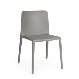 Set 4 scaune polipropilena gri Chloris 50.5x42x82 cm
